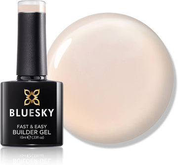 Bluesky All In One Fast & Easy Builder Gel Sensitive 10Ml, Milky Warmth - White, Nail Strengthener And Extender For Sensitive Nails, Requires Curing Under Led Uv Nail Lamp