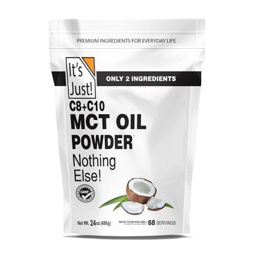 It'S Just - Mct Oil Powder W/Prebiotic Fiber (1.5Lbs) 70% C8 + 30% C10, Fast Fuel For Body & Brain Health, Keto Coffee Creamer, Non-Gmo, 24Oz