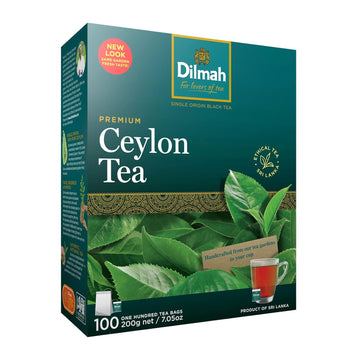 Dilmah Premium Ceylon Black Tea - 100 Tea Bags (Single Pack)-Strong, Robust, And Aromatic For Everyday Drinking-Unblended Single Origin Teas Packed At The Source
