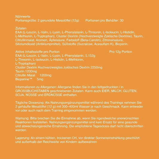 Warrior EAA - Essential Amino Acids - 360g - Provides Exceptional Support for Recovery & Muscle Soreness - Formula Includes Cyclic Dextrin, Taurine and More, Fruit Salad : Amazon.co.uk: Health & Personal Care