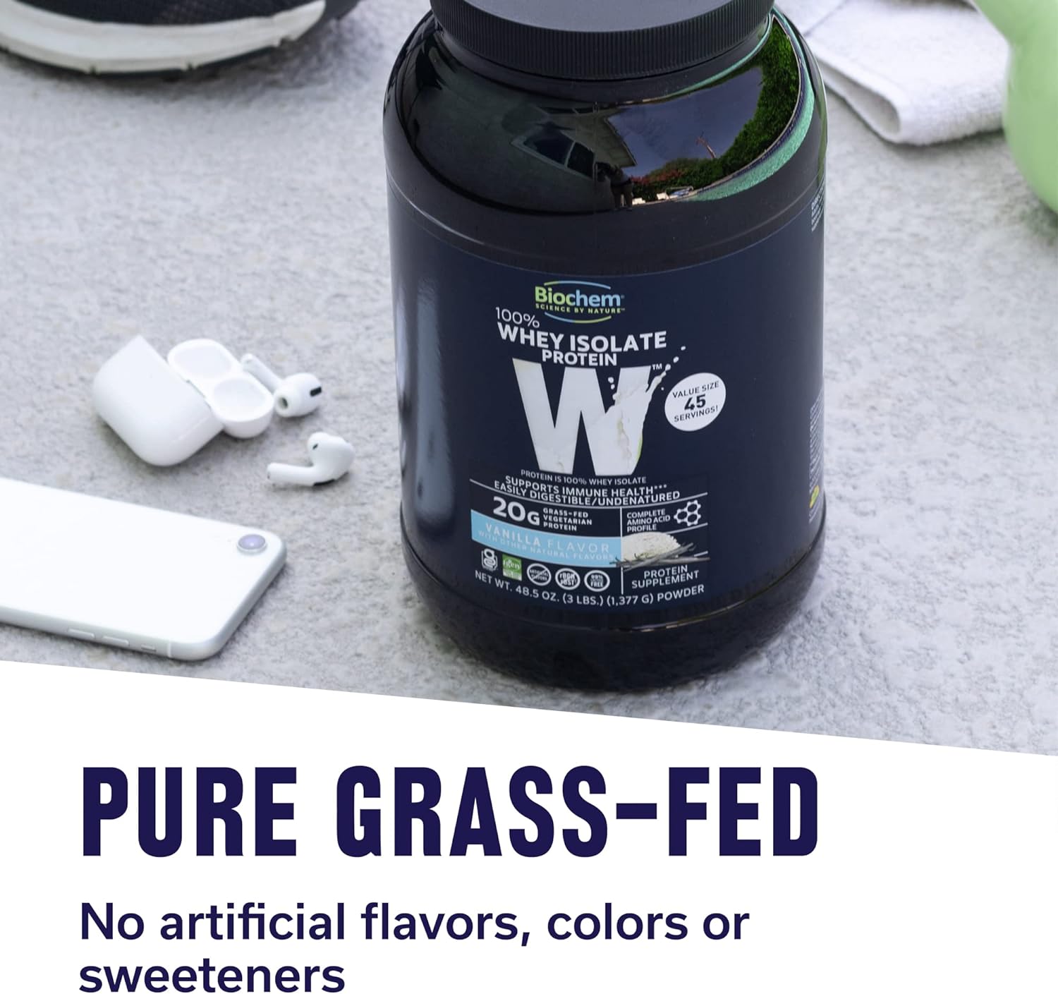 Biochem, Whey Protein Powder, 20g of Protein to Support Muscles and In