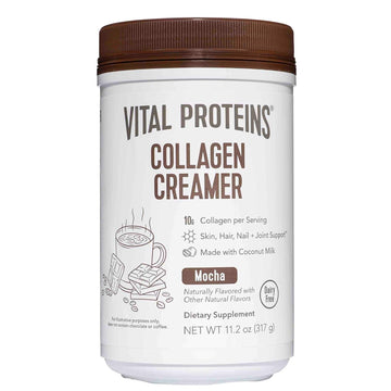 Vital Proteins Collagen Coffee Creamer, Coconut Milk Based & Low Sugar Powder With Collagen Peptides Supplement - Supporting Healthy Hair, Skin, Nails With Energy-Boosting Mcts - Mocha 11.2Oz