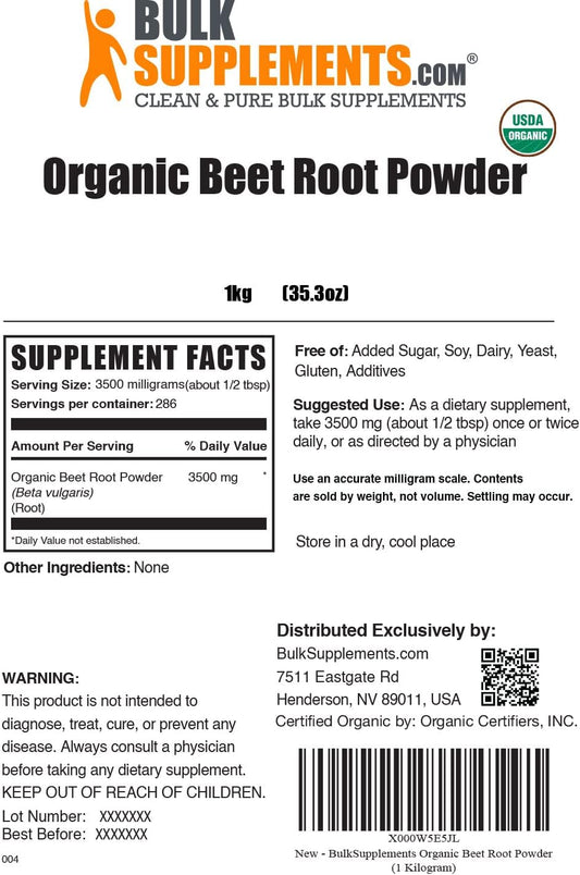 Bulksupplements.Com Organic Beet Root Powder - Beet Powder Organic, Be