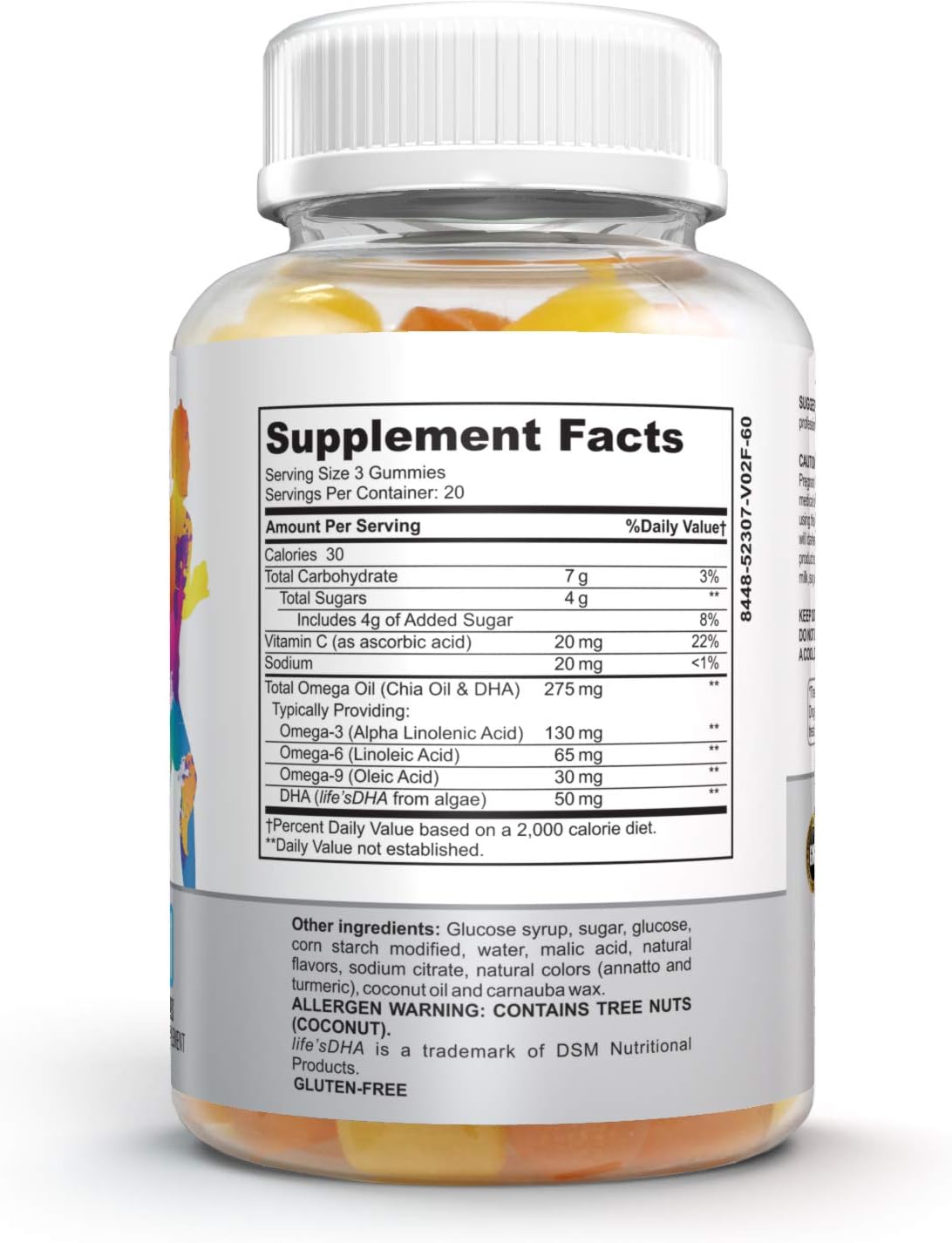 Peregrune Runner Omega 3, 6, And 9 Gummies Plus Dha - Daily Running Supplements – 50% Less Sugar – Heart & Joint Health Gummy For Athletes – Gmp Certified : Health & Household