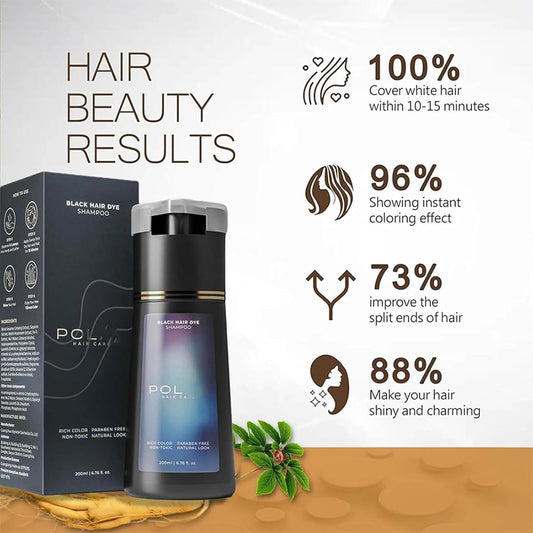 Polarhair Dye Shampoo, Haircare Instant Dye Shampoo, H.Air D-Ye Sham-Poo 3 In 1 For Gray H-Air, Color Sham-Poo Hair D-Ye For Ha-Ir Coverage, Keeping Ha-Ir Healthy And Shiny (Dark Brown)
