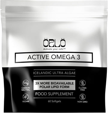 Orlo Omega 3 - Triple Strength Vegan Omega3S Supplement - Plant Based Dha & Epa Fatty Acids - Algae Omega-3 Oil - Krill Or Fish Oil Alternative (60 Mini Softgels)