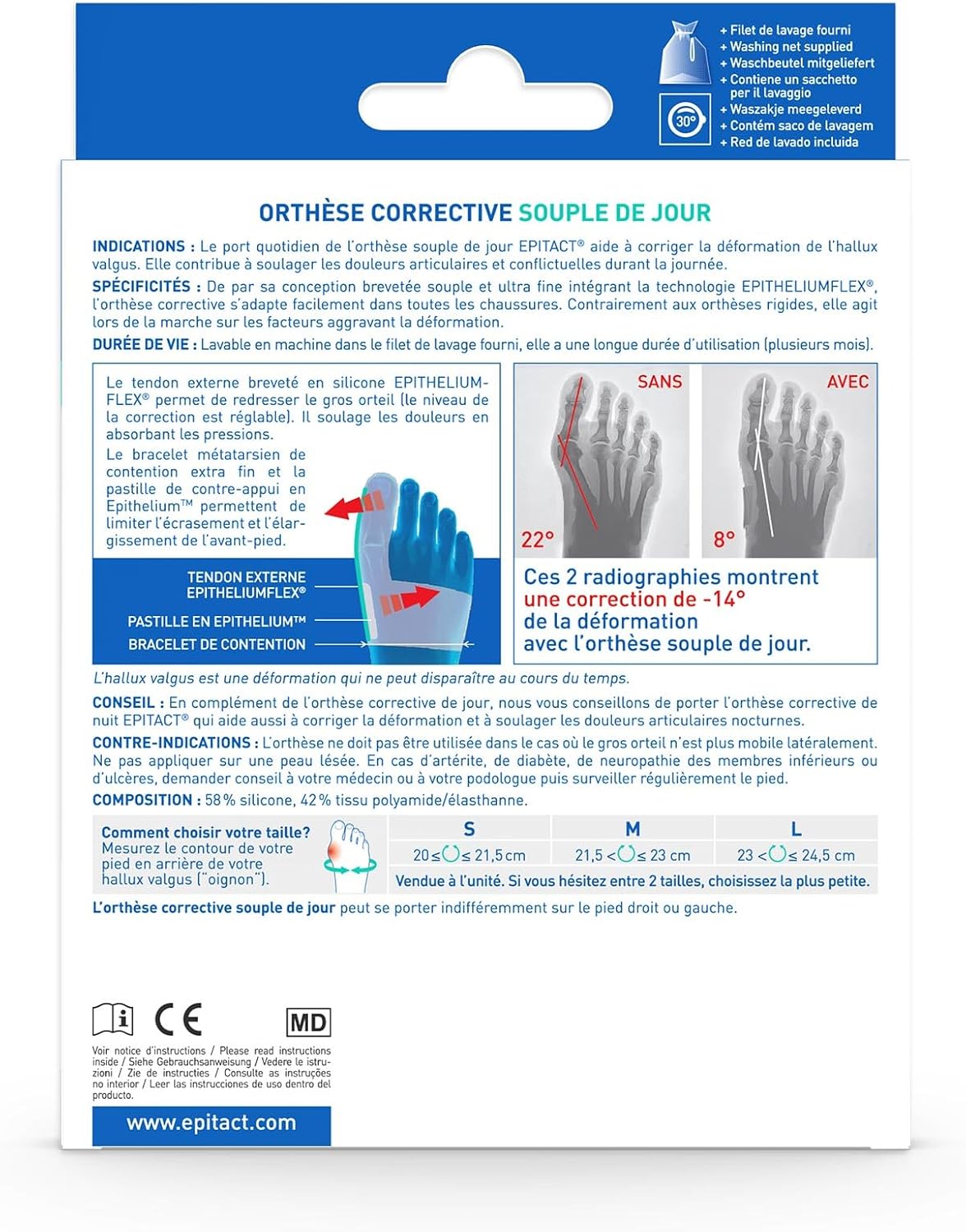 Epitact - Hallux Valgus (Bunion) Day Corrector - Size S : Amazon.co.uk: Health & Personal Care