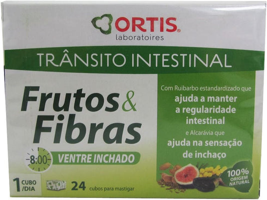 Ortis Fruits And Fibers Intestinal Transit Swollen Belly 24 Cubes
