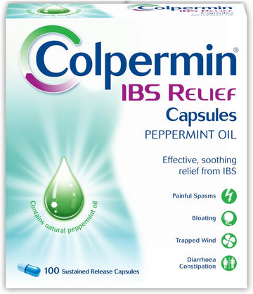 Colpermin Ibs Relief - Peppermint Oil Capsules For Irritable Bowel Syndrome – Colpermin Capsules - 100 Pack