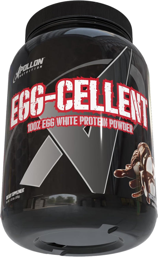 Apollon Nutrition Egg-Cellent | 24G Egg White Protein Powder, Recovery, Muscle Growth, For Men & Women, Dairy Free, Gluten Free, Lactose Free, Keto-Friendly (26 Serving, Salted Caramel)
