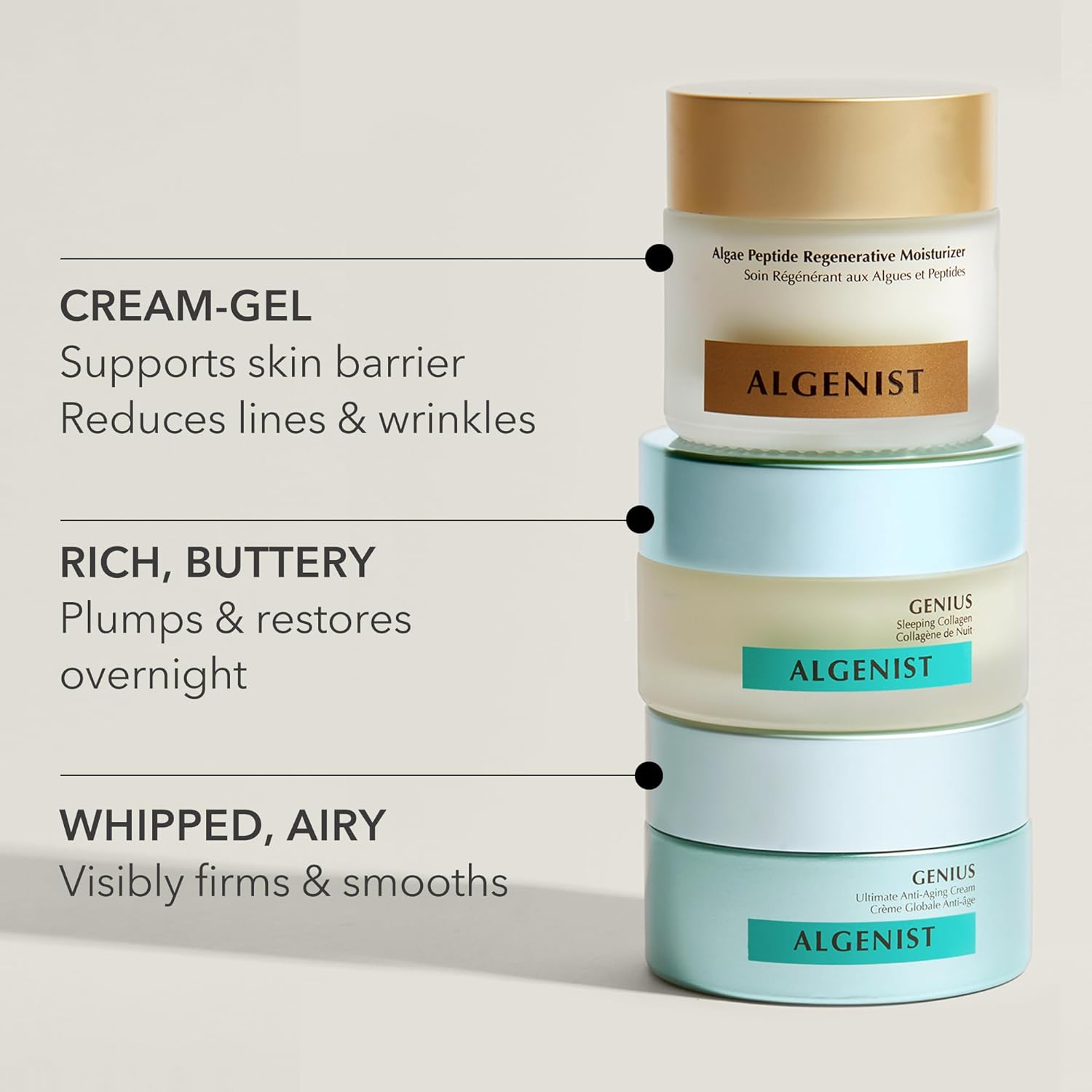 Algenist Genius Ultimate Anti-Aging Face Cream - Restoring Collagen Cream To Smooth, Brighten + Help Improve Skin'S Radiance - Formulated With Patented Alguronic Acid And Microalgae Oil (1Oz) : Beauty & Personal Care