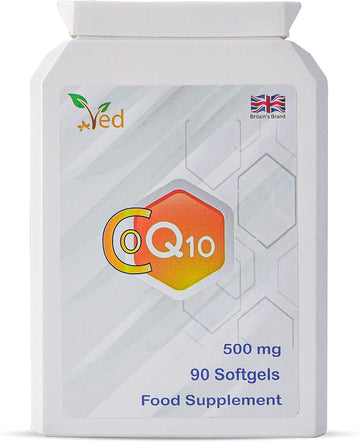 Ved Co Enzyme Q10 | Support Healthy Heart And Muscles | Promote Cellular Energy | Naturally Fermented Ubiquinone| 500Mg