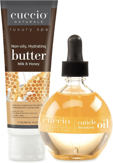 Cuccio Milk And Honey Hydration Essentials- 73Ml Cuticle Oil & 4Oz Butter