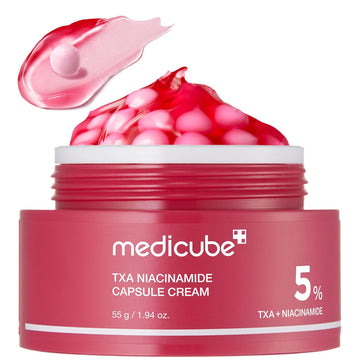 Medicube Txa+Niacinamide Capsule Cream | Dual Radiance Moisturizer, Ideal For Use After Spot Care | For Uneven Skin Tone, Texture & Hydration | 99% Pure Tranexamic Acid | Korean Skincare | 1.94Oz