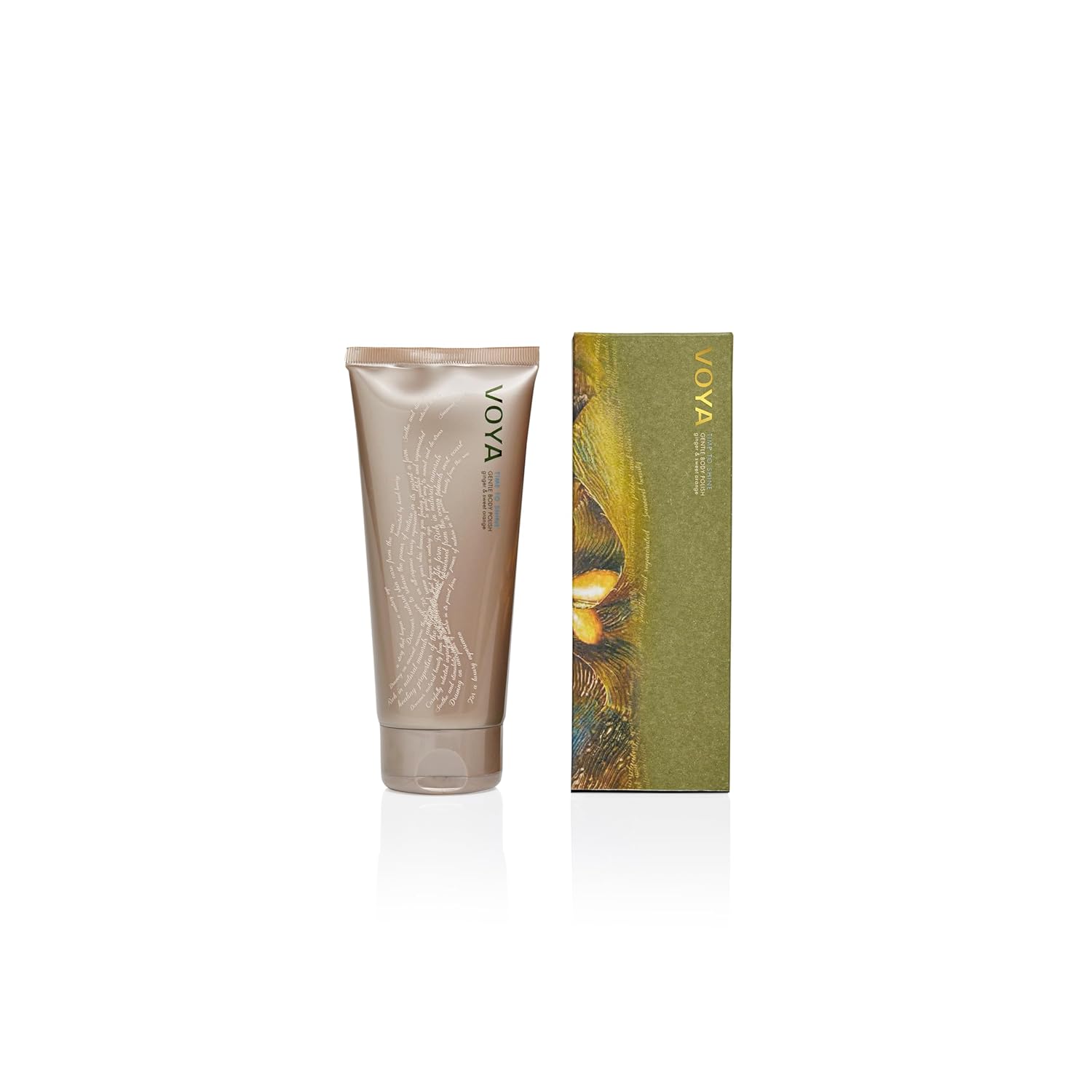 Voya Time To Shine Body Polish, Ginger And Sweet Orange, With Walnut Shell And Seaweed : Beauty & Personal Care