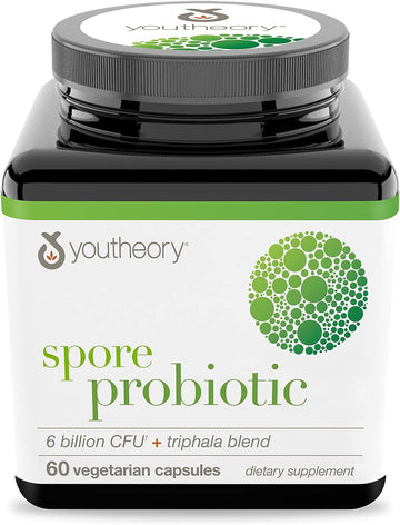 Youtheory Spore Probiotic For Digestive Health, Gluten Free, Dairy Fre