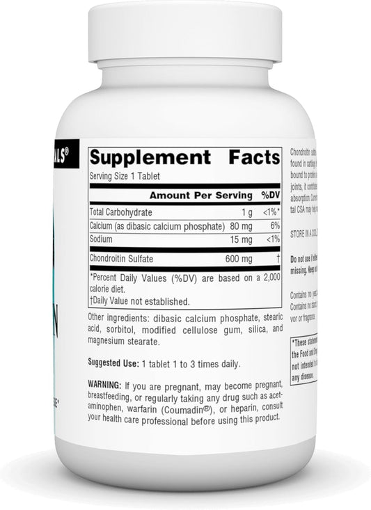 Source Naturals Chondroitin Sulfate, Support For Joint Tissue, 600Mg - 60 Tablets
