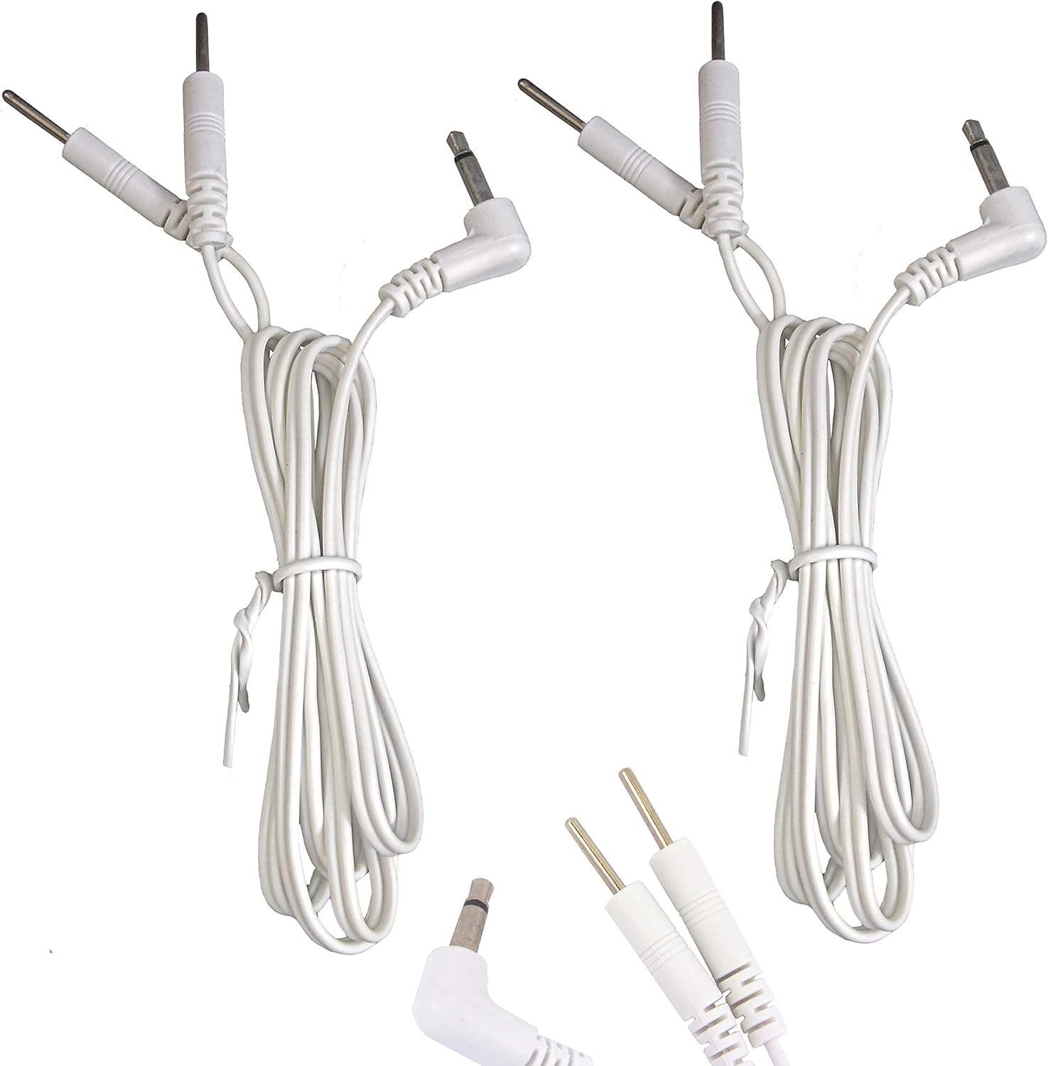 Tens Lead Wires 1 Pair Male Jack Connection 3.5mm Plug with 2mm Pin White by Healthcare World : Amazon.co.uk: Health & Personal Care