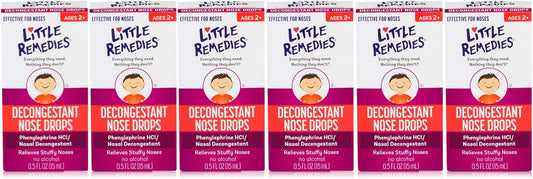 Little Remedies Decongestant Nose Drops | Phenylephrine Hydrochloride, Alcohol-Free | 0.5 Fluid Ounces | 1-Pack