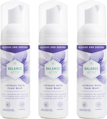 Balance Activ Ph Balanced Intimate Daily Foam Wash, Relieves Vaginal And Vulval Discomfort (150Ml), 3 Pack