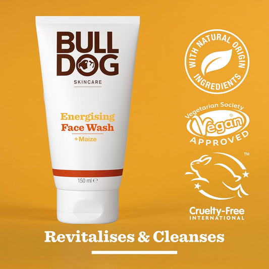 Bulldog Skincare - Energising Face Wash For Men | Revitalising Face Cleanser | 150 Ml