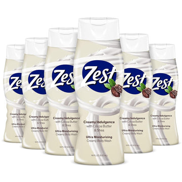 Zest Body Wash, Creamy Cocoa Butter & Shea, 18 Fl Oz