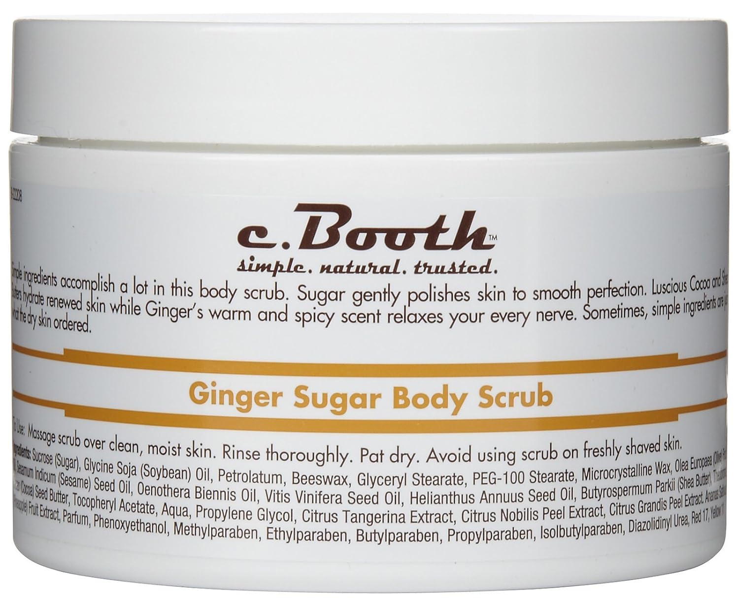 C. Booth Body Scrub, Ginger Sugar, 8 Fluid Ounce : Bath Products : Beauty & Personal Care