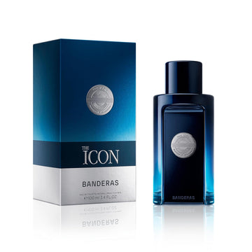 Banderas Antonio Perfumes - The Icon, Eau De Toilette For Men - Long Lasting - Masculine, Elegant, With Personality Fragance - Amber Woody Notes - Ideal For Special Events - 6.8 Fl Oz