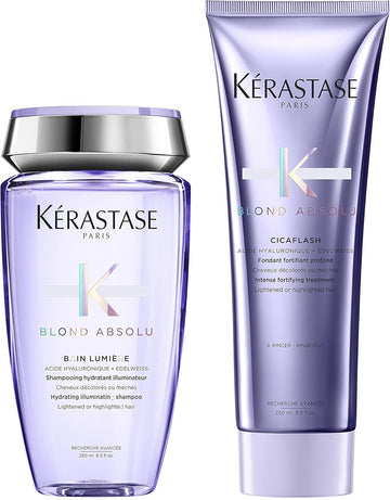 Kérastase Blond Absolu Bain Lumiere 250Ml & Blond Absolu Cicaflash Conditioner 250Ml Duo