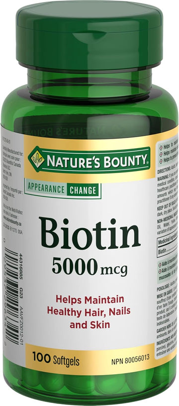 Nature'S Bounty Biotin 5000Mcg, 100 Count