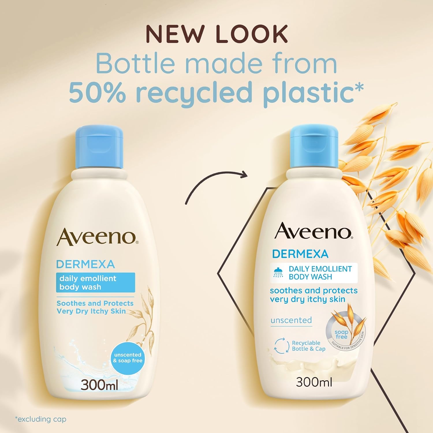 Aveeno Dermexa Daily Emollient Body Wash, Gently cleanses and Soothes, For Very Dry Itchy Also Eczema Prone Skin, 300 ml(Packaging may vary) : Amazon.co.uk: Beauty