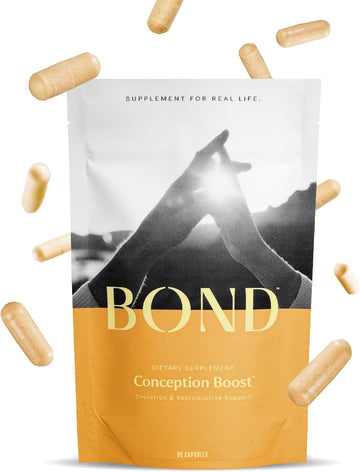 Bond Conception Boost - Fertility Supplements For Women For Ovulation, Egg Quality, And Fertility Support - Probiotics For Women, Prenatal Vitamins For Women - Folate, Coq10, Choline - 30-Day Supply.