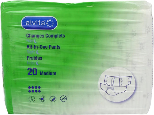Alvita Incontinence All In One Medium Maxi Night Pants Pack Of 20