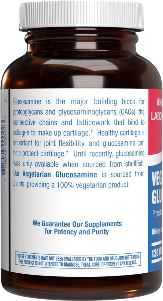 Vegan Glucosamine Joint Health Supplement - Soft Tissue Cartilage Tendon And Ligament Supplement For Enhanced Mobility Comfort & Flexibility - Non-Gmo Shellfish Free & Made In The Usa - 120 Servings