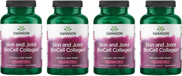 Swanson Skin And Joint Biocell Collagen - Collagen Type Ii 500Mg 200 Capsules (4 Pack)