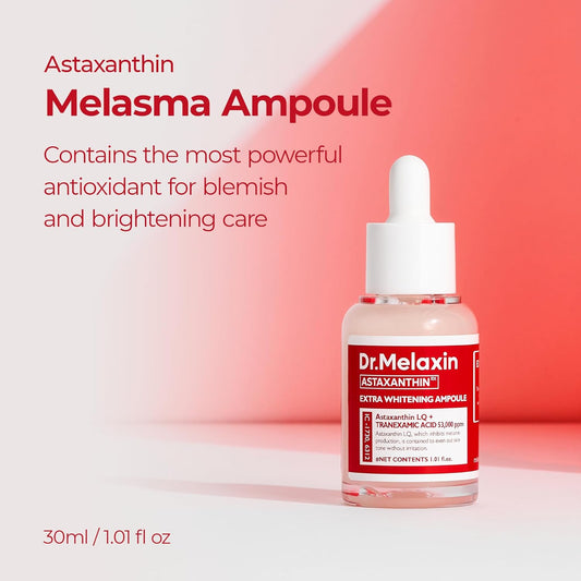 Astaxanthin Ampoule For Brightening Skin, Freckle Care, Korean Skincare, 1.01 Fl Oz (30Ml)