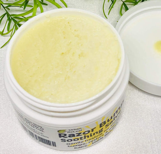 Urban Releaf Razor Bump Soothing Salve! 1 Oz. Quickly Soothe Bumps, Rashes, Ingrown Hairs & Razor Burn. 100% Natural, Vegan. Pure Shea, Tea Tree, Lemon Balm. For Face, Neck, Bikini, Body!
