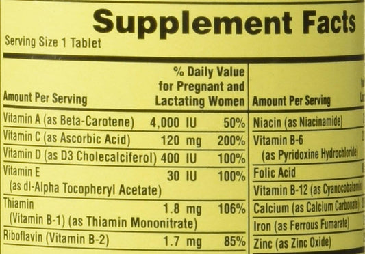 Spring Valley Prenatal Multivitamin - Multimineral Tablets, 100 Count