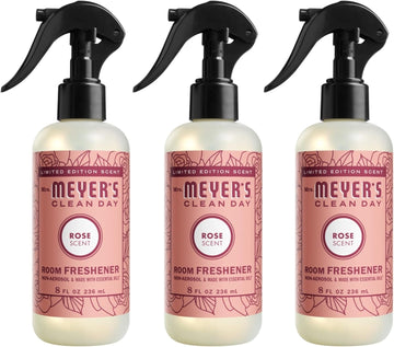 Mrs. Meyer'S Clean Day Room And Air Freshener Spray, Non-Aerosol Spray Bottle Infused With Essential Oils, Rose, 8 Fl. Oz