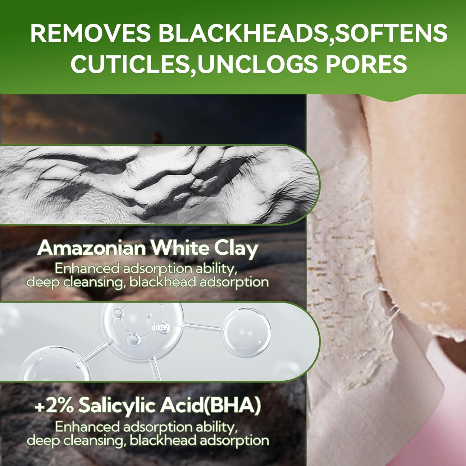 Lanbena 2.0 Blackhead Remover, Nose Plants Pore Strips Deep Cleansing Peel Off Mask With Salicylic Acid, Amazonian White Clay, 60Pcs Nose Strips Black Heads Remover From Face : Beauty & Personal Care