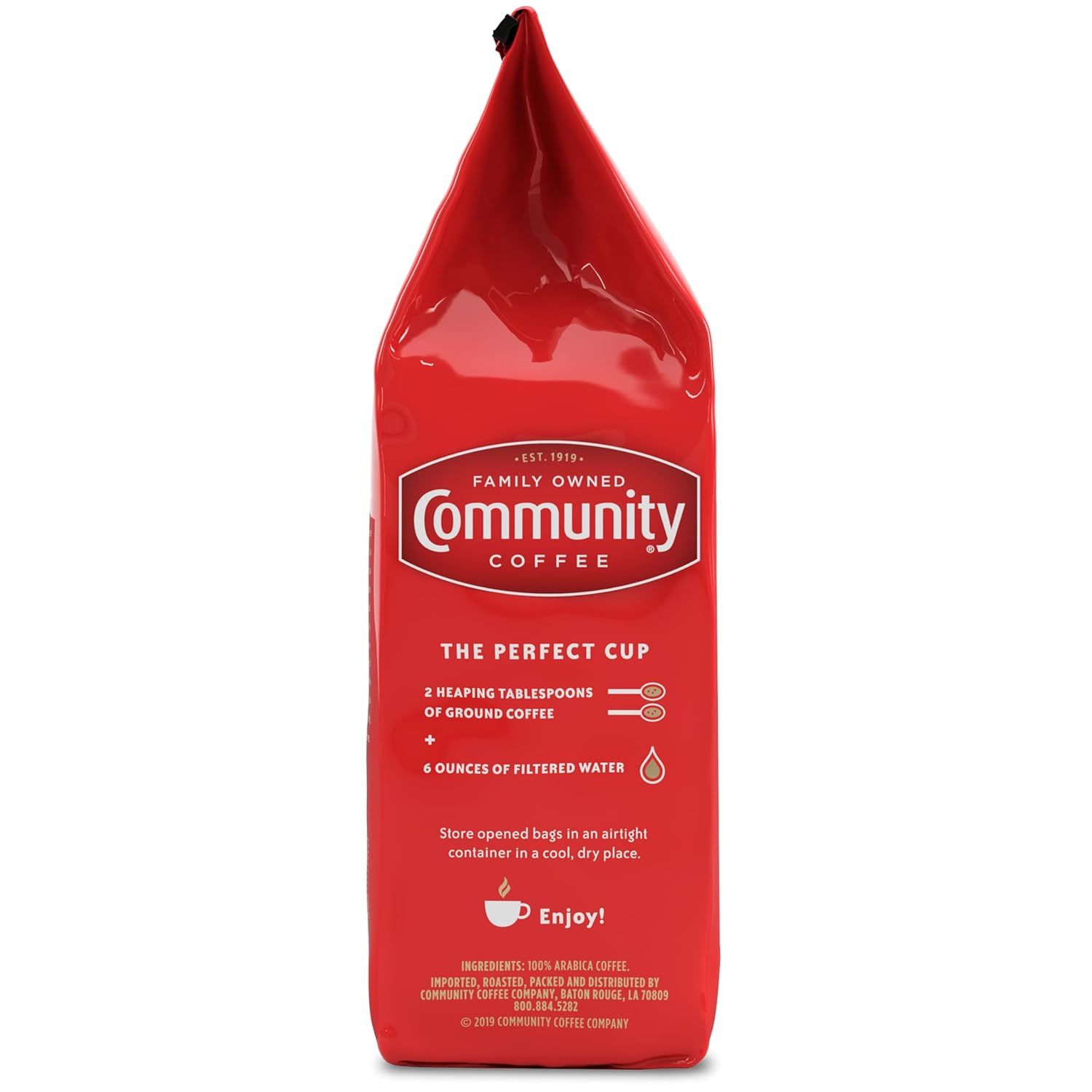 Community Coffee Signature Blend Dark Roast 72 Ounce, Premium Whole Bean Signature Blend, 12 Ounce Bag (Pack Of 6)