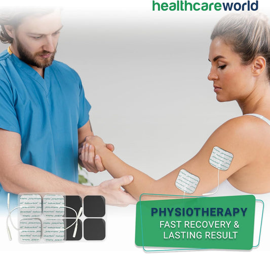 Tens Electrode Pads Superior Self-Adhesive Silver Plated High Conductivity Pads (8 Pcs) Compatible With Neurotrac, Tenscare, Elle, Lloyds, Auvon Tens Machines