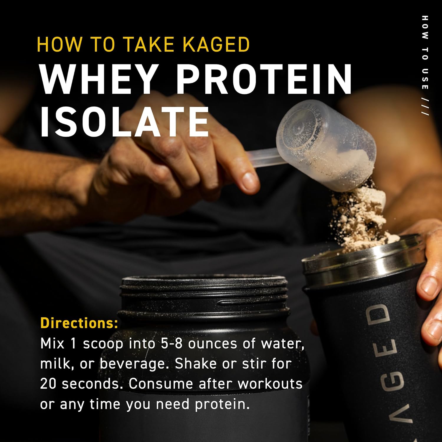 Kaged Whey Protein Isolate Powder | PB Chocolate | 100% Pure Low Lacto