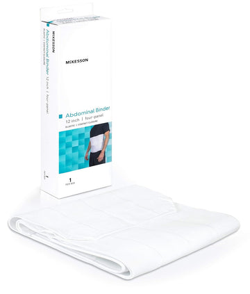 McKesson Abdominal Binder, Compression Wrap for Men and Women, Medium / Large, 12 in Wide, 45 in to 62 in Waist Circumference, 1 Count
