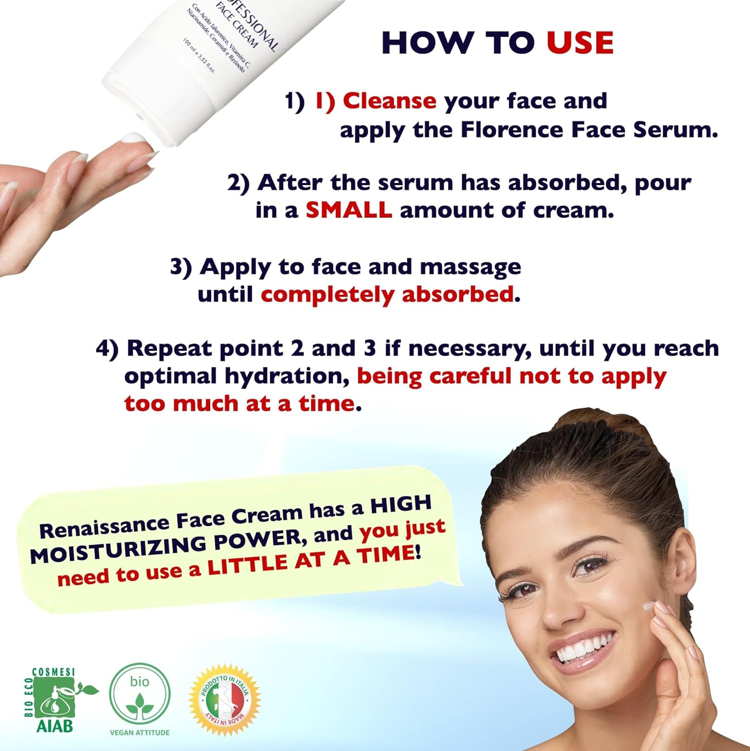 Organic Face Cream, Anti-Wrinkle, Anti Age, Facial Moisturiser with Hyaluronic Acid, Vitamin C, Niacinamide, Ceramides & Vitamin C for a Long Lasting & Intense Hydration. For men and women, 100 ml : Amazon.co.uk: Beauty