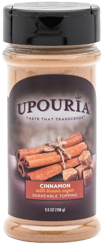 Upouria Cinnamon With Brown Sugar Shakeable Topping, 5.5 Ounce Jar