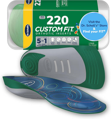 Dr. Scholl’S Custom Fit Orthotics 3/4 Length Arch Support Shoe Inserts - Plantar Fasciitis Relief Insoles For Men And Women, Immediate All-Day Total Lower Body Pain Relief, Fsa Hsa Eligible, Cf220