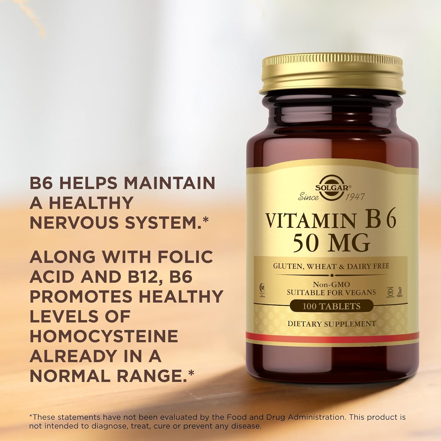 Solgar Vitamin B6-100 Tablets 50 Mg