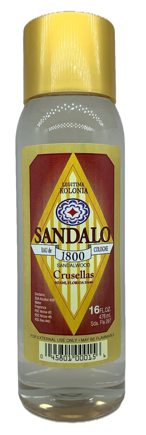 Crusellas Legitima Kolonia 1800 Sandalo (Sandalwood) Splash Cologne 16 Fl. Oz. : Beauty & Personal Care