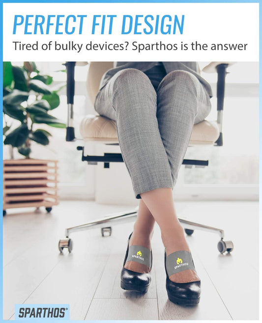 Sparthos Arch Support Sleeve - Plantar Fasciitis Support Brace - Foot Feet Brace, Ankle Pain Relief, Night Splint - Planter Plantars Fascitis Faciatis - For Men And Women (Pink-Xl)